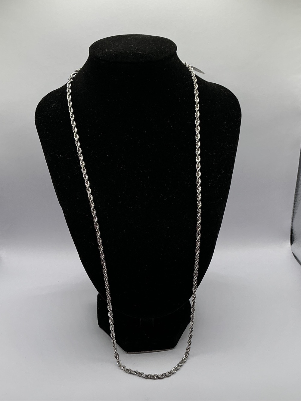Silver Stainless Steel Rope Chain 3mm x 24 inch